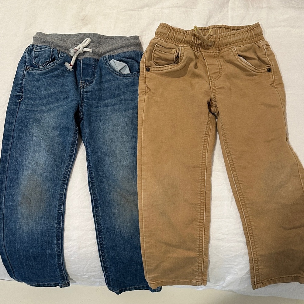 Cat & Jack Blue and Tan Kids Jeans Set
